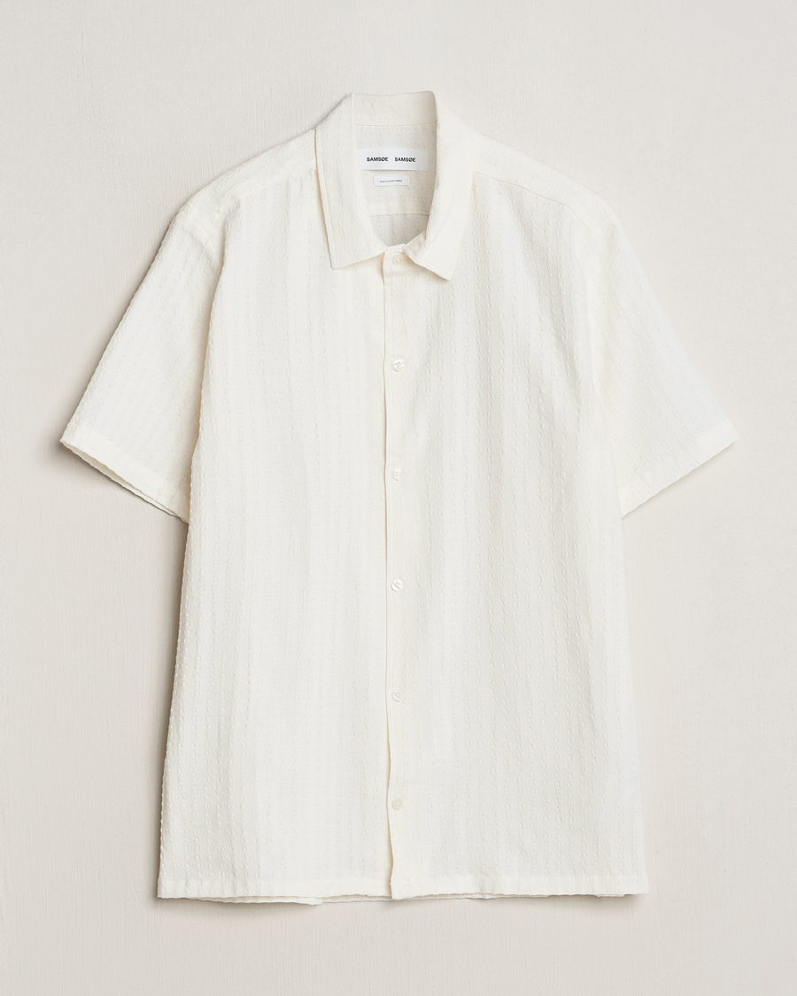 Herren | Hemden | Samsøe Samsøe | Avan Structured Short Sleeve Shirt White