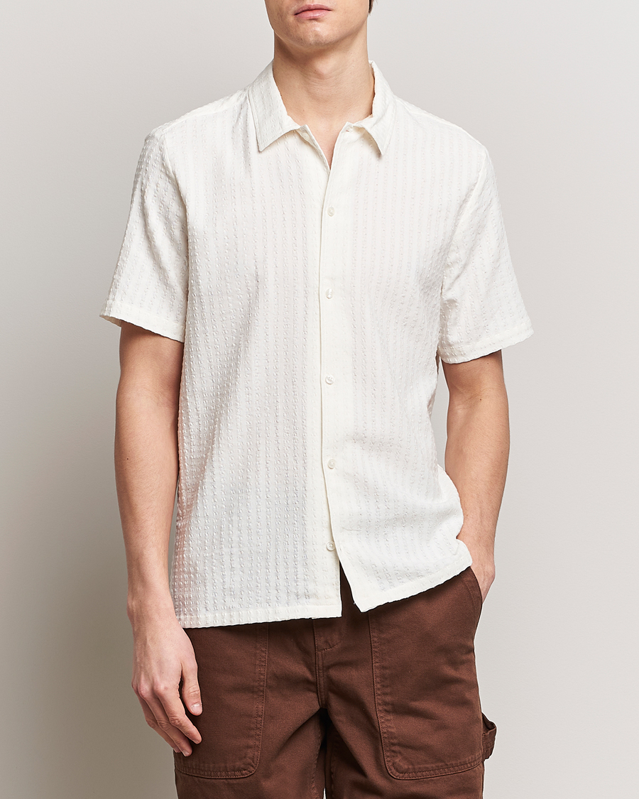 Herren | Neu im Onlineshop | Samsøe Samsøe | Avan Structured Short Sleeve Shirt White
