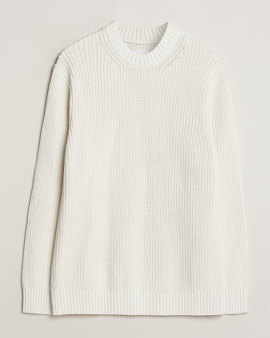 Herren | Pullover | Samsøe Samsøe | Samarius Cotton/Linen Knitted Sweater Clear Cream