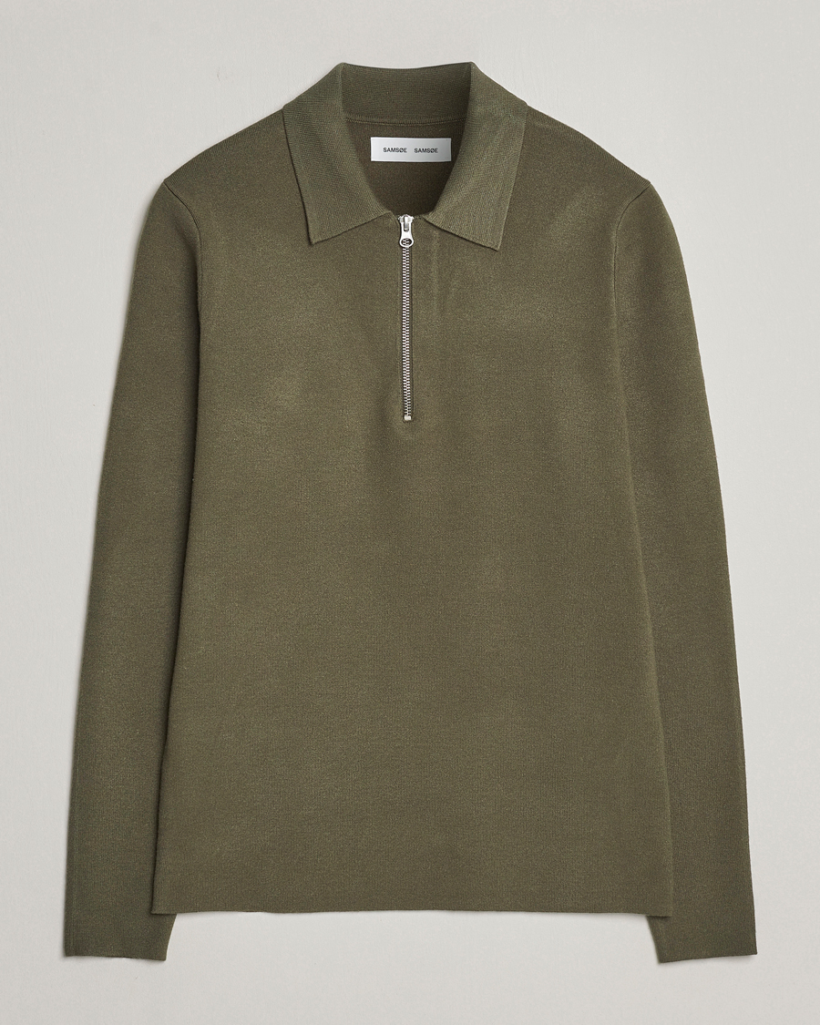 Herren | Pullover | Samsøe Samsøe | Guna Half Zip Dusty Olive