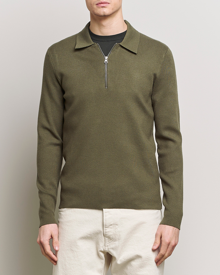 Herr | Samsøe Samsøe | Samsøe Samsøe | Guna Half Zip Dusty Olive