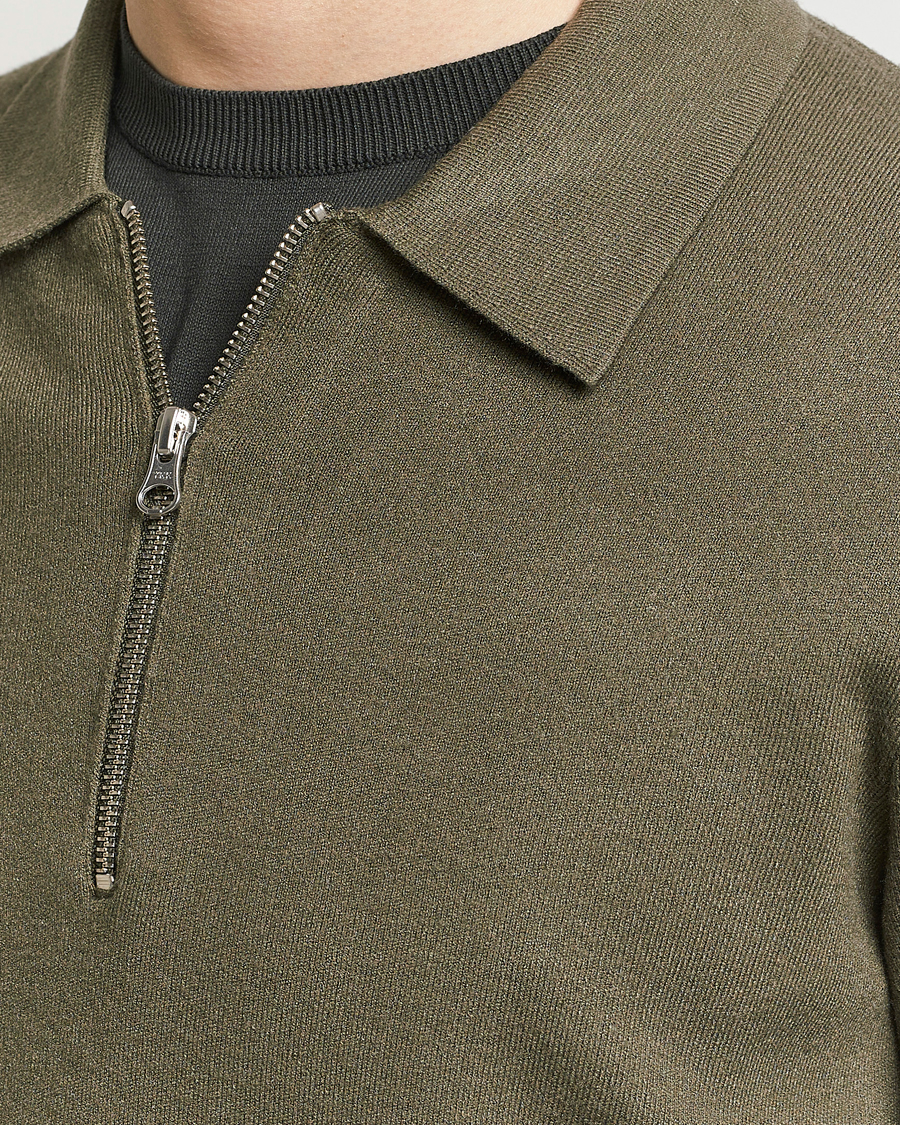 Herren | Pullover | Samsøe Samsøe | Guna Half Zip Dusty Olive