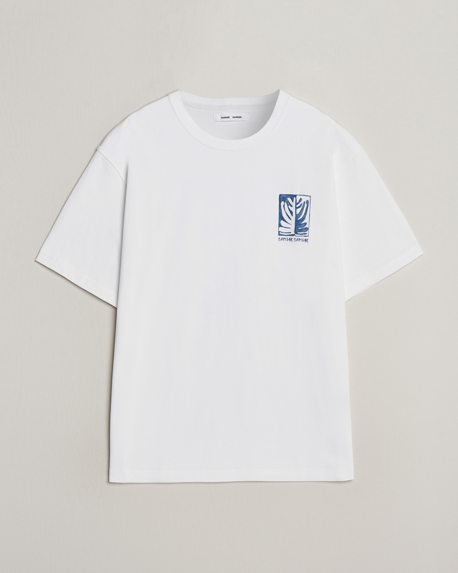 Herren | T-Shirts | Samsøe Samsøe | Sawind Printed Crew Neck T-Shirt White