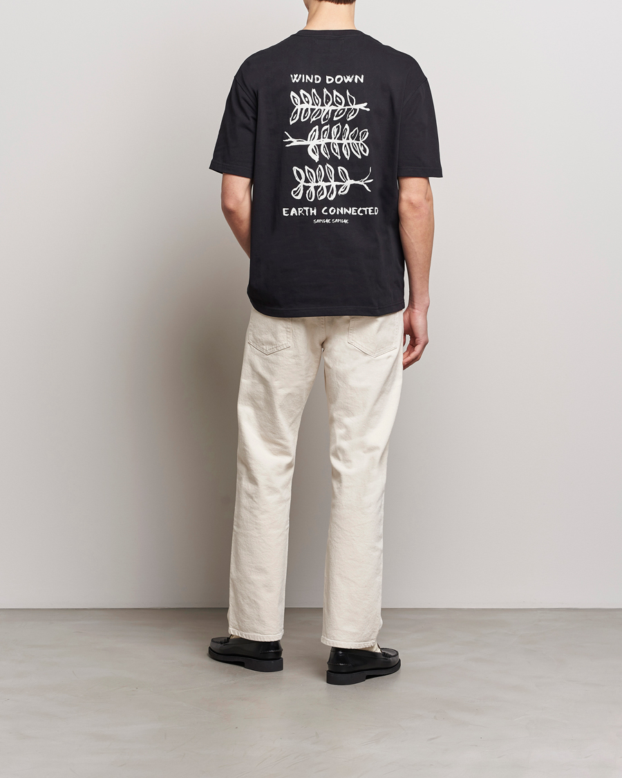Herren | T-Shirts | Samsøe Samsøe | Sawind Printed Crew Neck T-Shirt Black