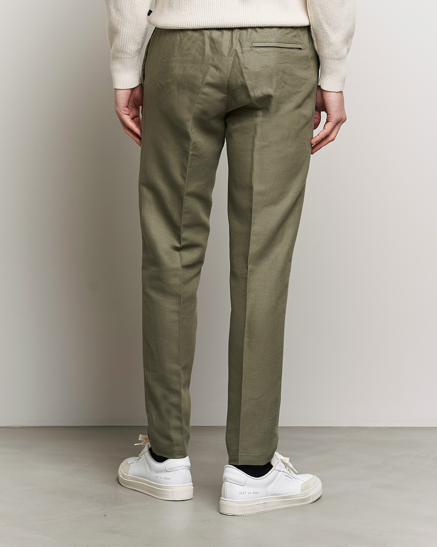 Herren | Hosen | Samsøe Samsøe | Smithy Linen/Cotton Drawstring Trousers Dusty Olive