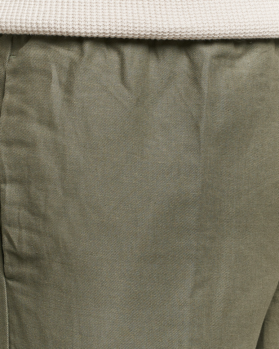 Herren | Hosen | Samsøe Samsøe | Smithy Linen/Cotton Drawstring Trousers Dusty Olive