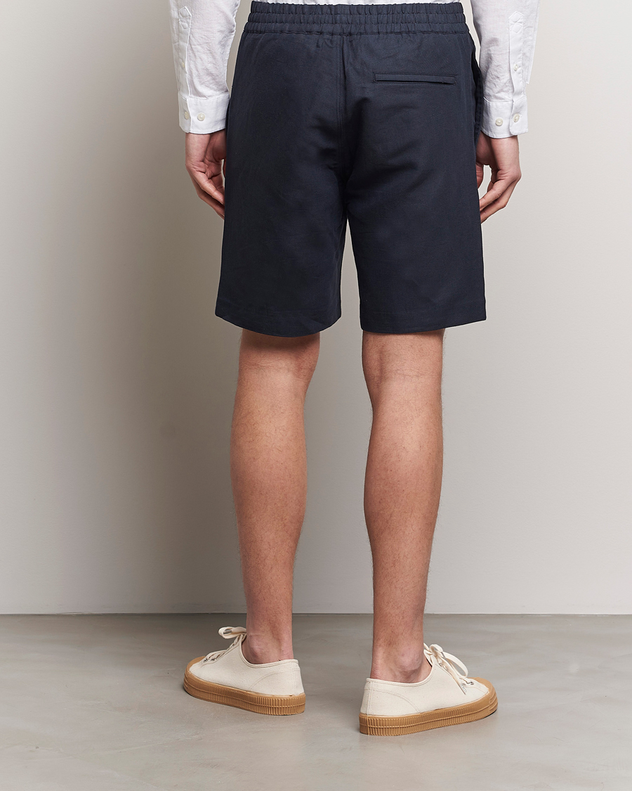Herren | Shorts | Samsøe Samsøe | Smith Cotton/Linen Drawstring Shorts Salute Navy