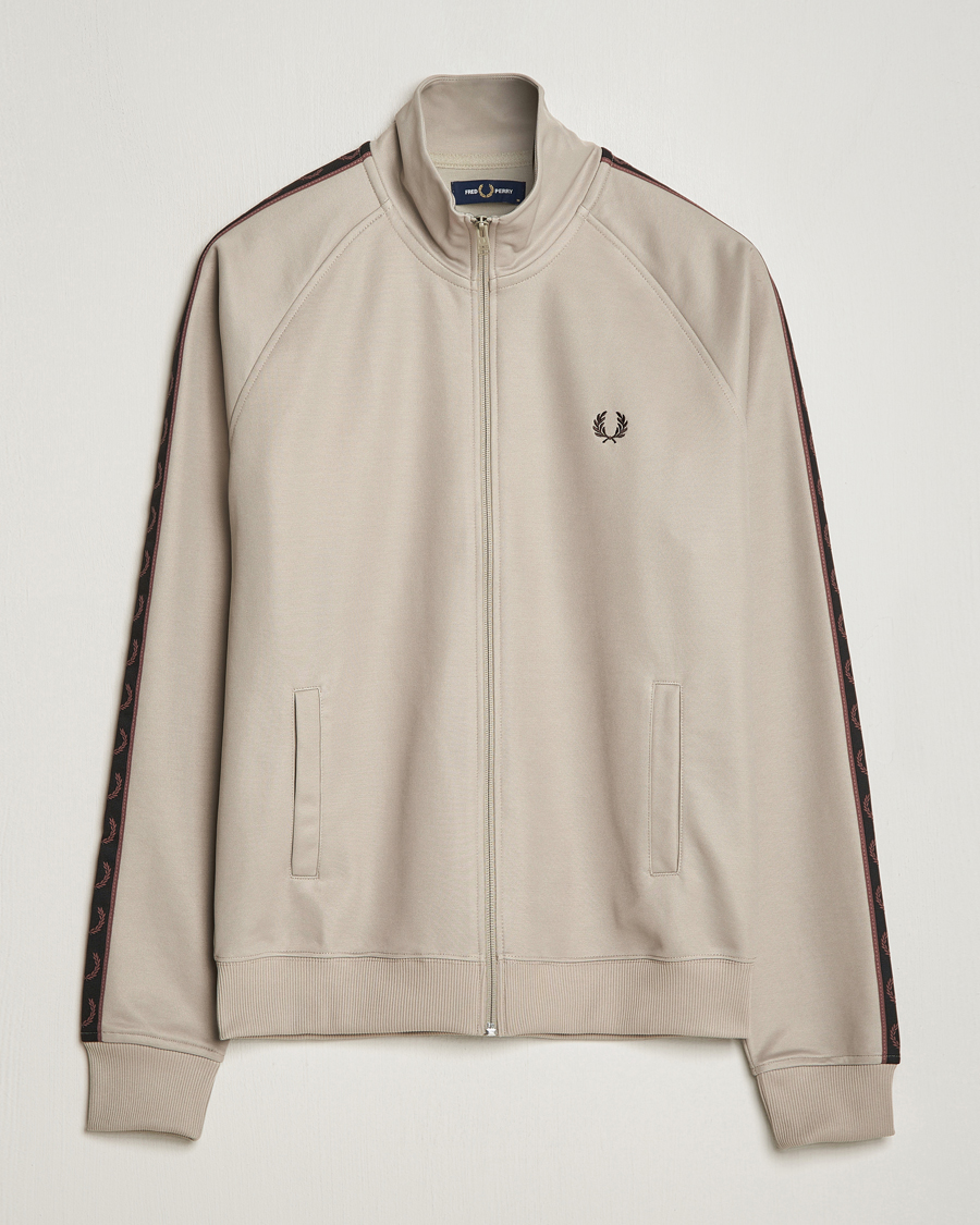 Herren | Pullover | Fred Perry | Taped Track Jacket Warm Grey