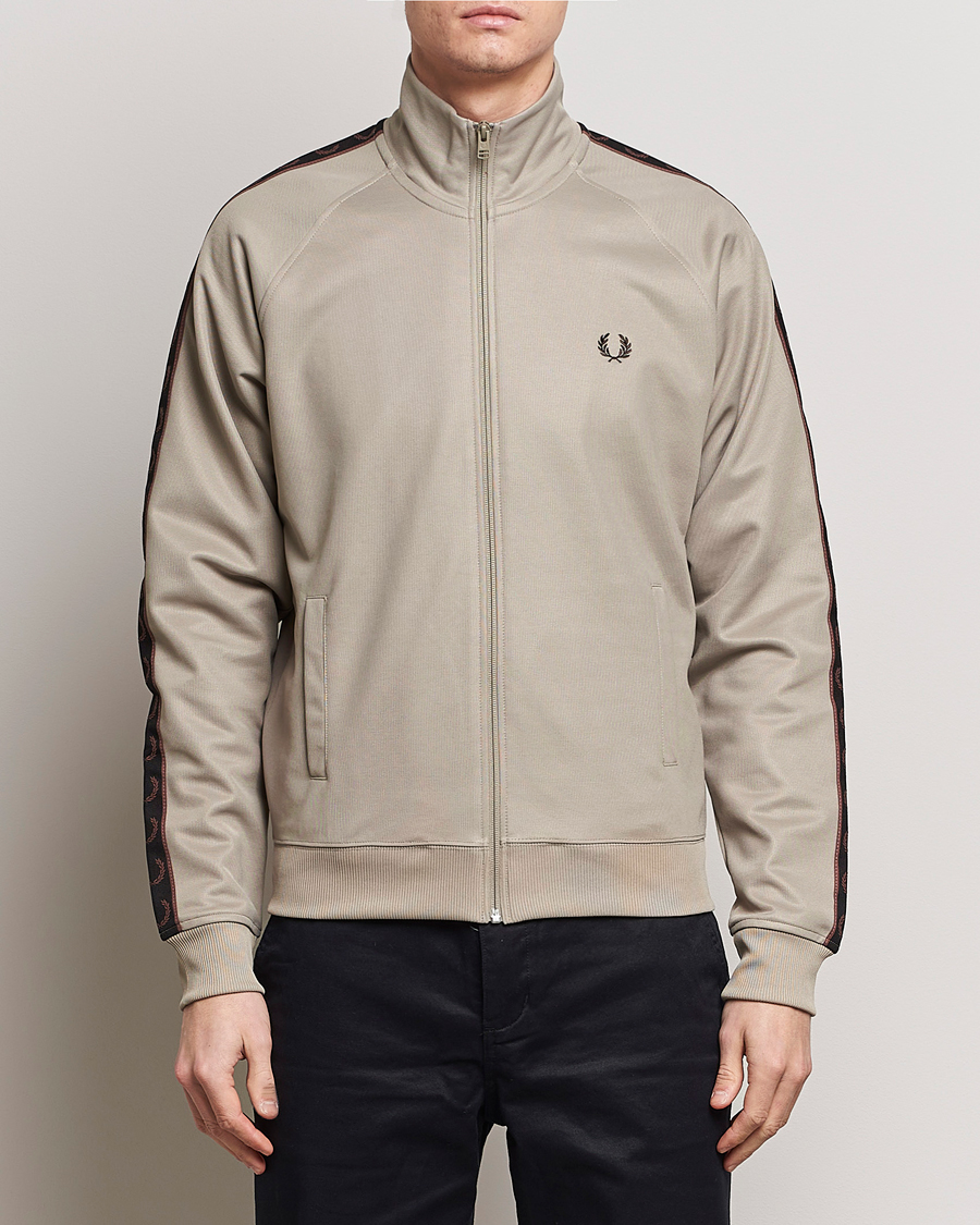 Herren | Fred Perry | Fred Perry | Taped Track Jacket Warm Grey