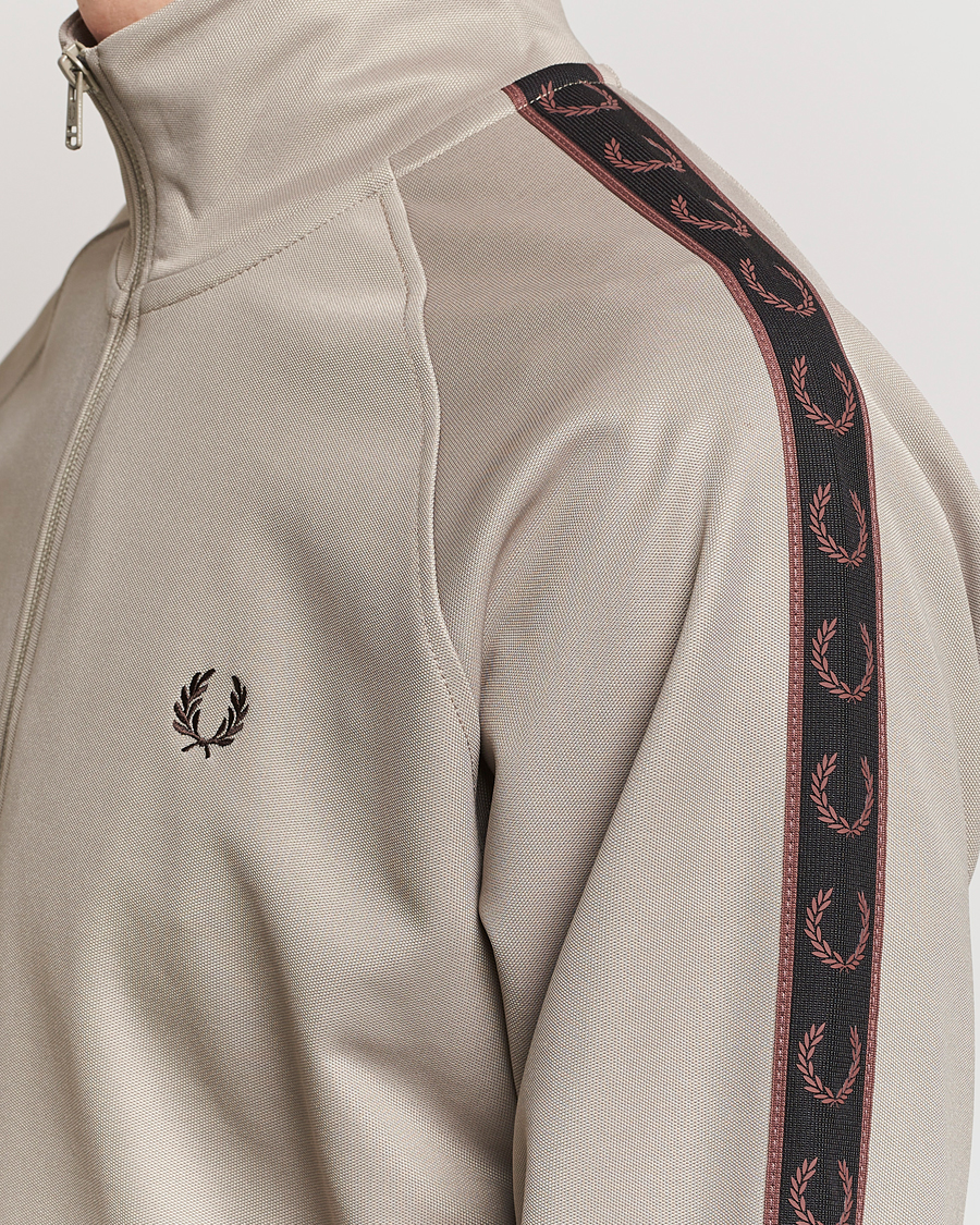 Herren | Pullover | Fred Perry | Taped Track Jacket Warm Grey