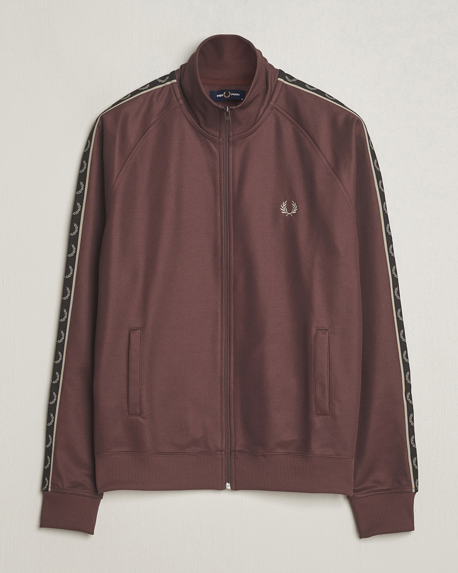 Herren | Pullover | Fred Perry | Taped Track Jacket Brick Red