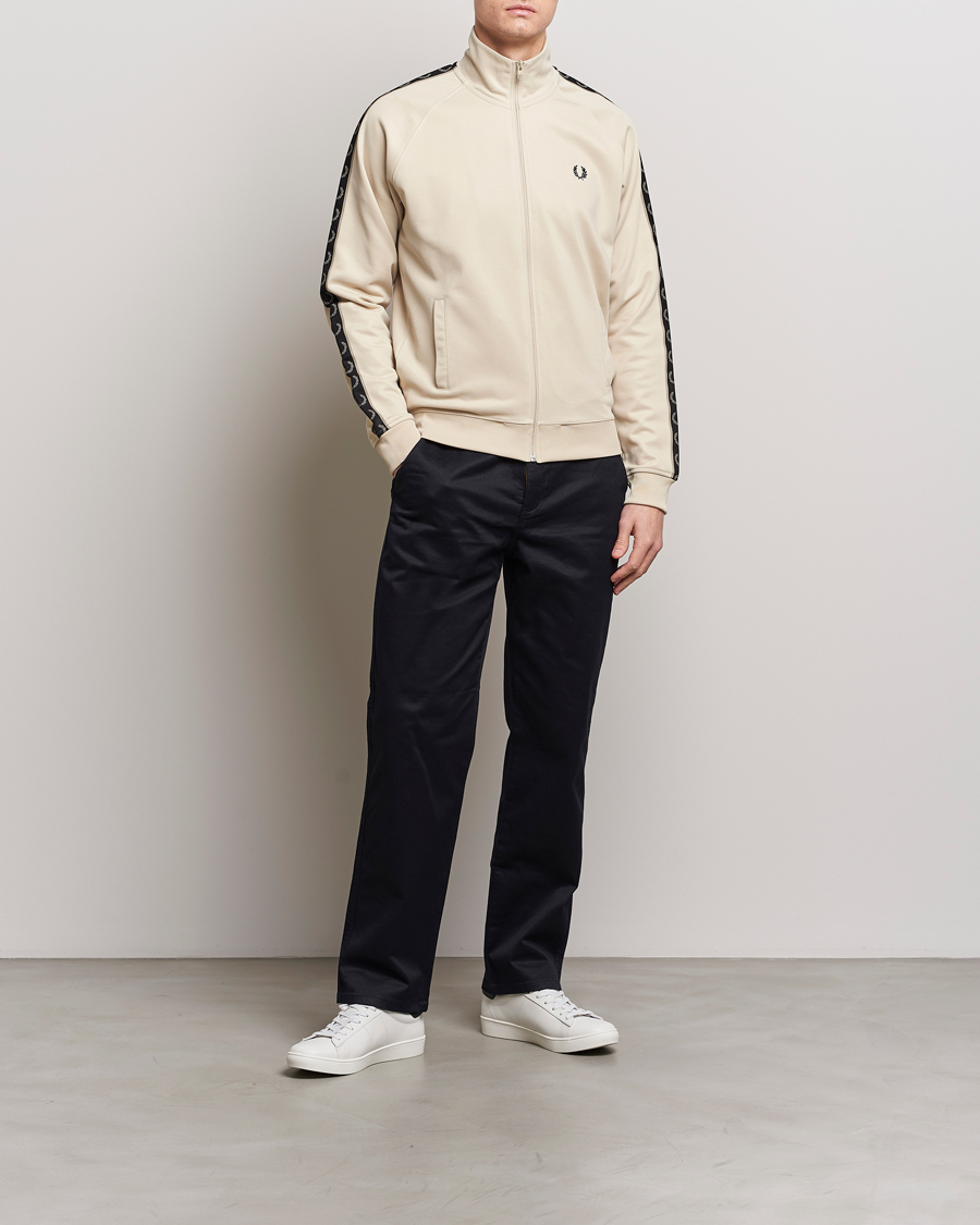 Herren | Pullover | Fred Perry | Taped Track Jacket Oatmeal