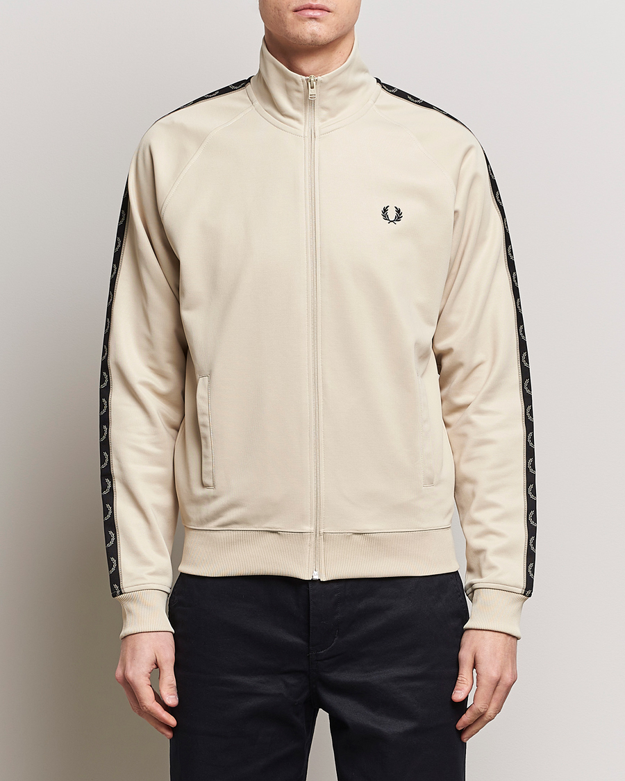 Herren | Best of British | Fred Perry | Taped Track Jacket Oatmeal