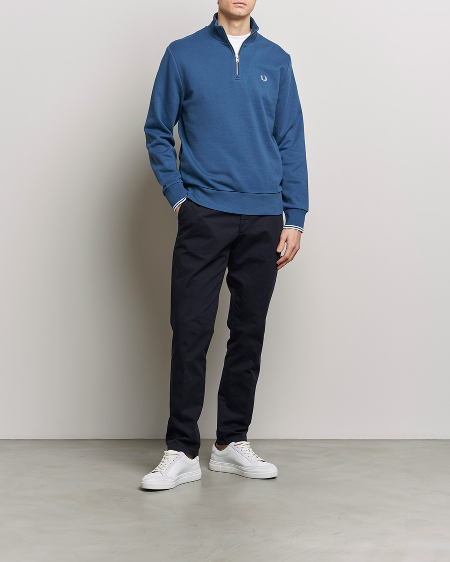 Herren | Pullover | Fred Perry | Half Zip Sweatshirt Midnight Blue