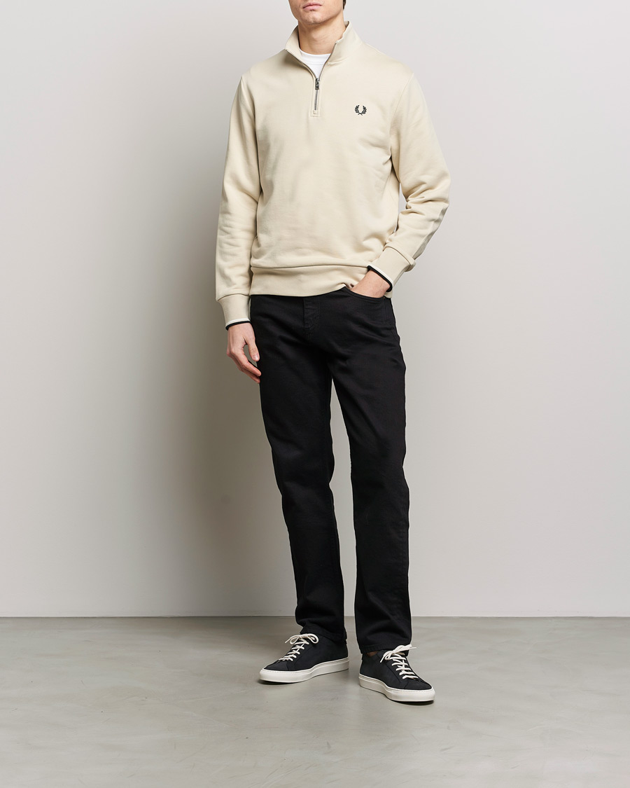 Herren | Pullover | Fred Perry | Half Zip Sweatshirt Oatmeal