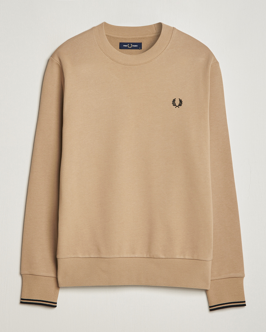 Herren | Pullover | Fred Perry | Crew Neck Sweatshirt Warm Grey