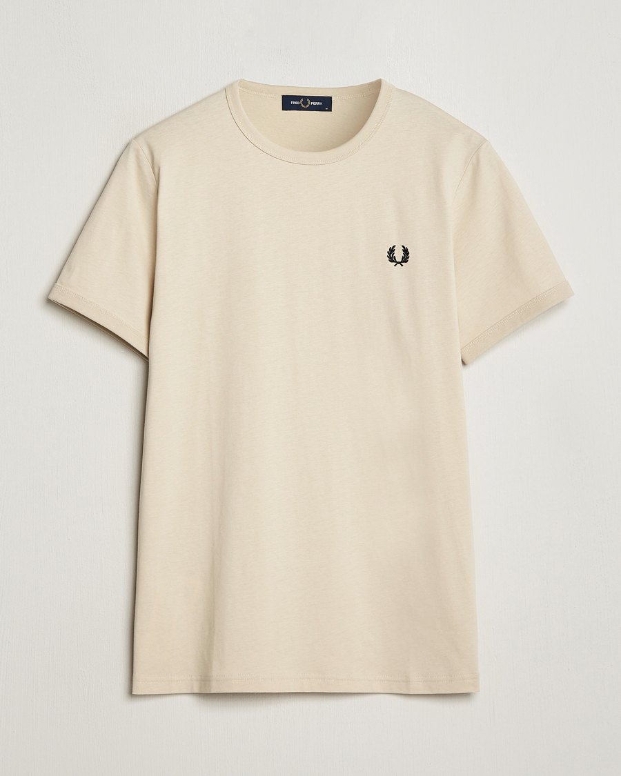 Herren | T-Shirts | Fred Perry | Ringer T-Shirt Oatmeal
