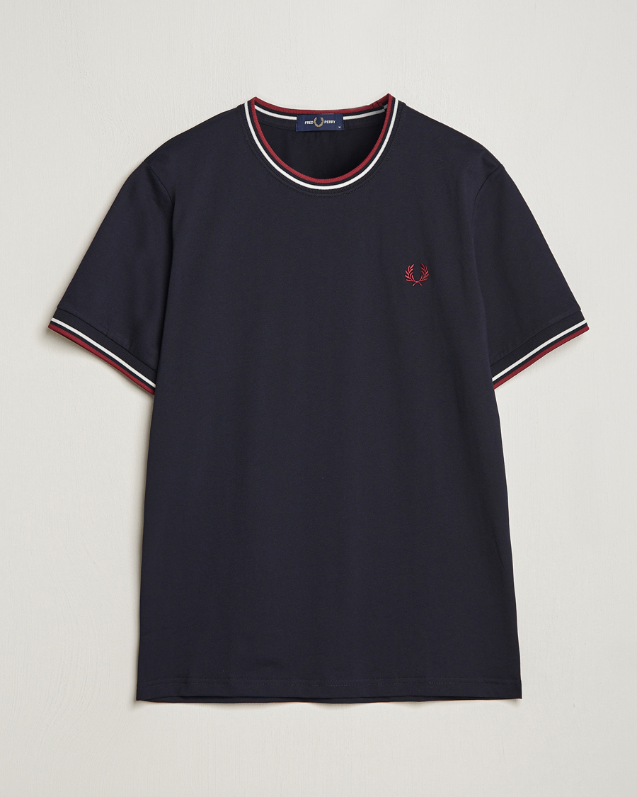 Herren | T-Shirts | Fred Perry | Twin Tipped T-Shirt Navy