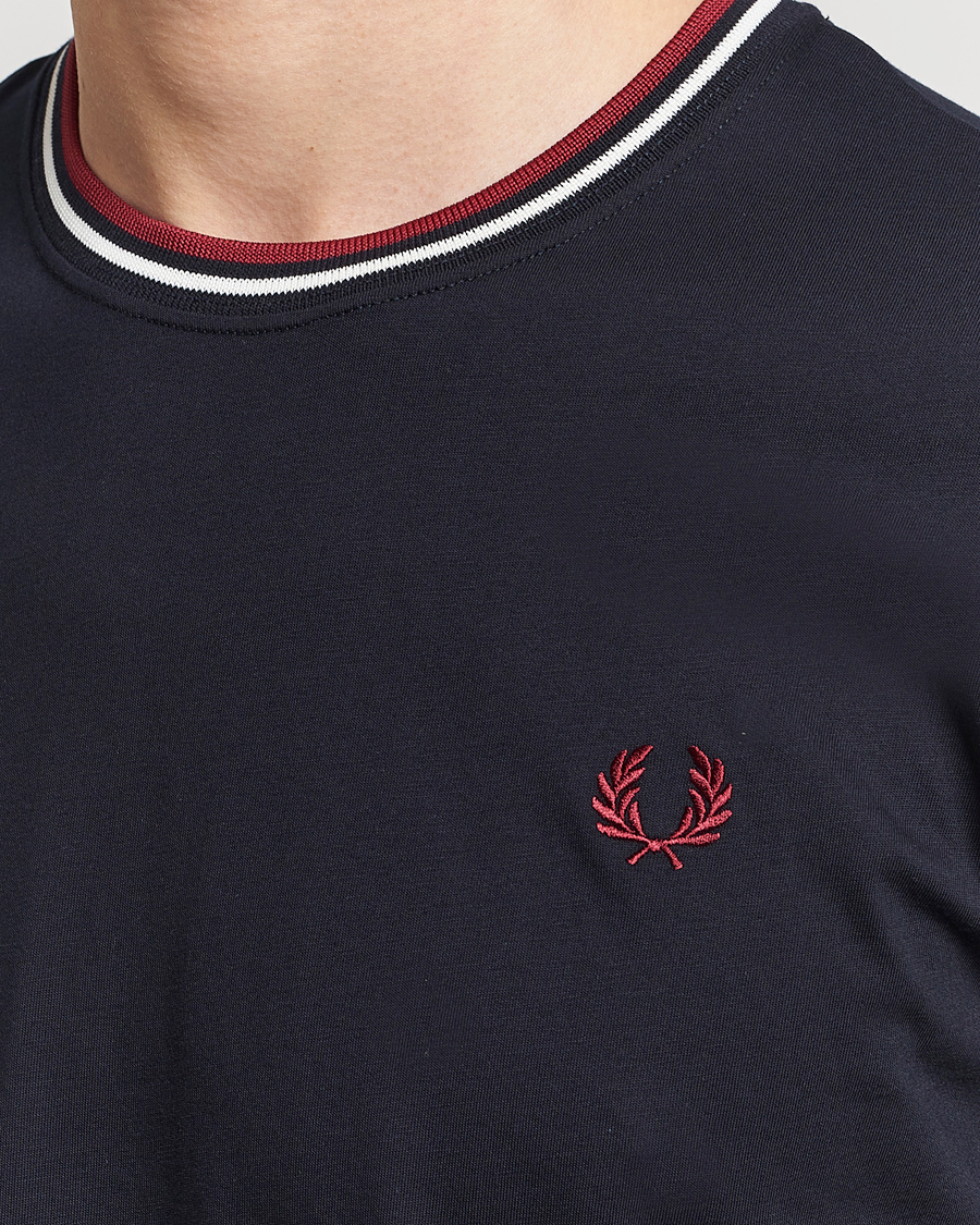 Herren | T-Shirts | Fred Perry | Twin Tipped T-Shirt Navy