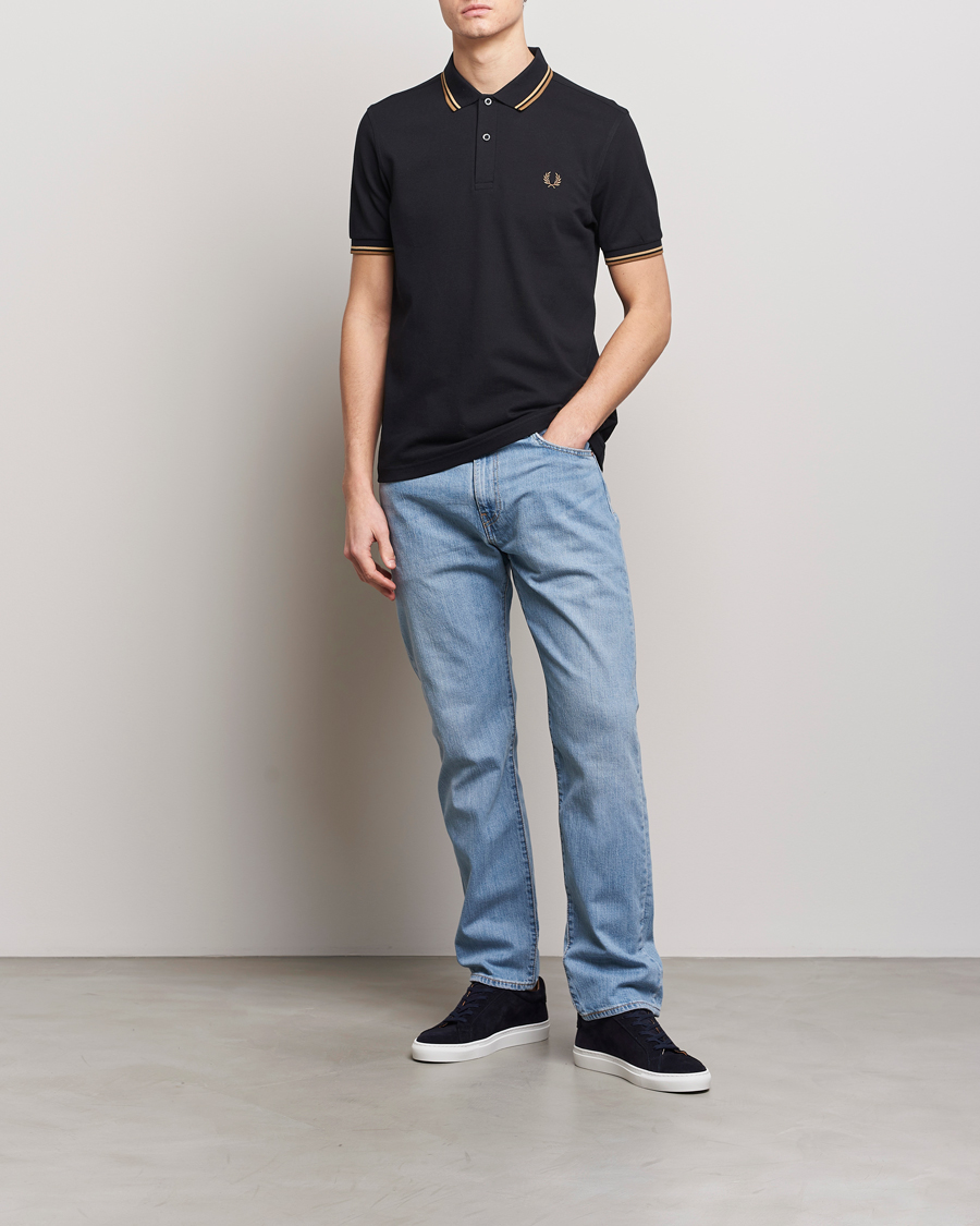 Herren | Poloshirts | Fred Perry | Twin Tipped Polo Shirt Black
