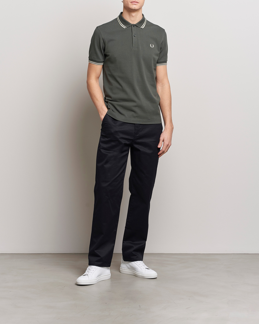 Herren | Poloshirts | Fred Perry | Twin Tipped Polo Shirt Field Green