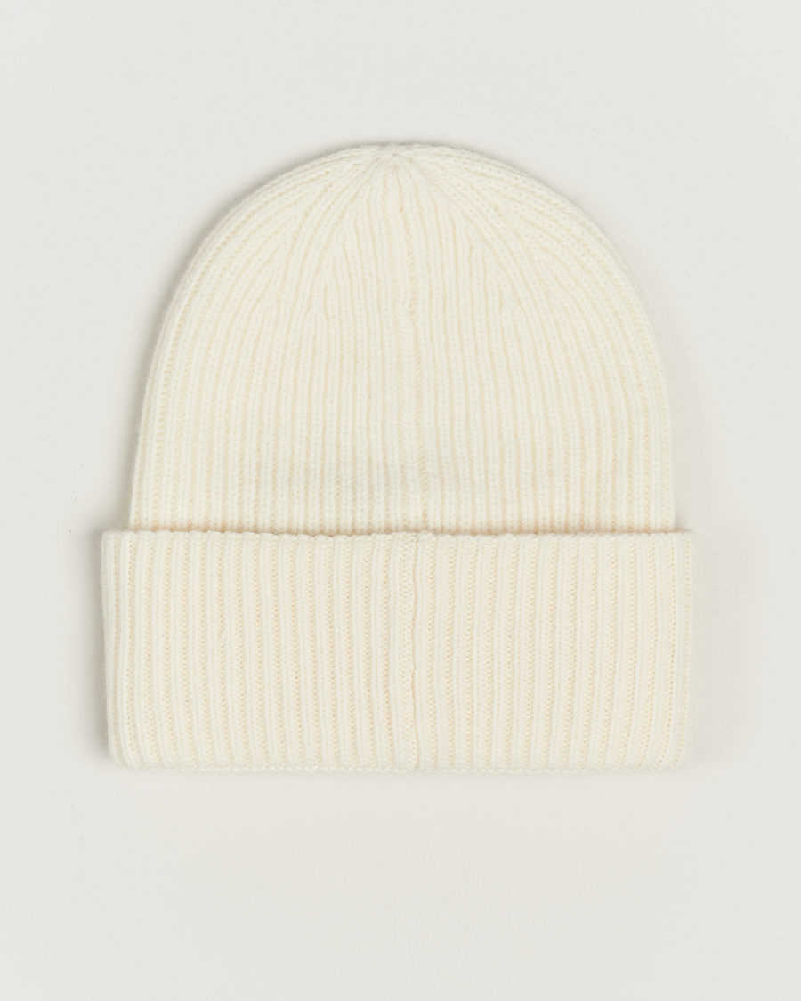 Herren | Moncler Genius Rib Knit Beanie Off White | Moncler Genius | Rib Knit Beanie Off White