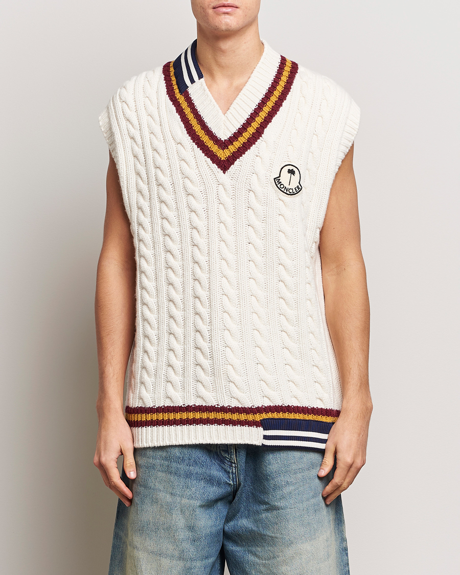 Herren | Pullover | Moncler Genius | Patchwork Crickett Vest Off White