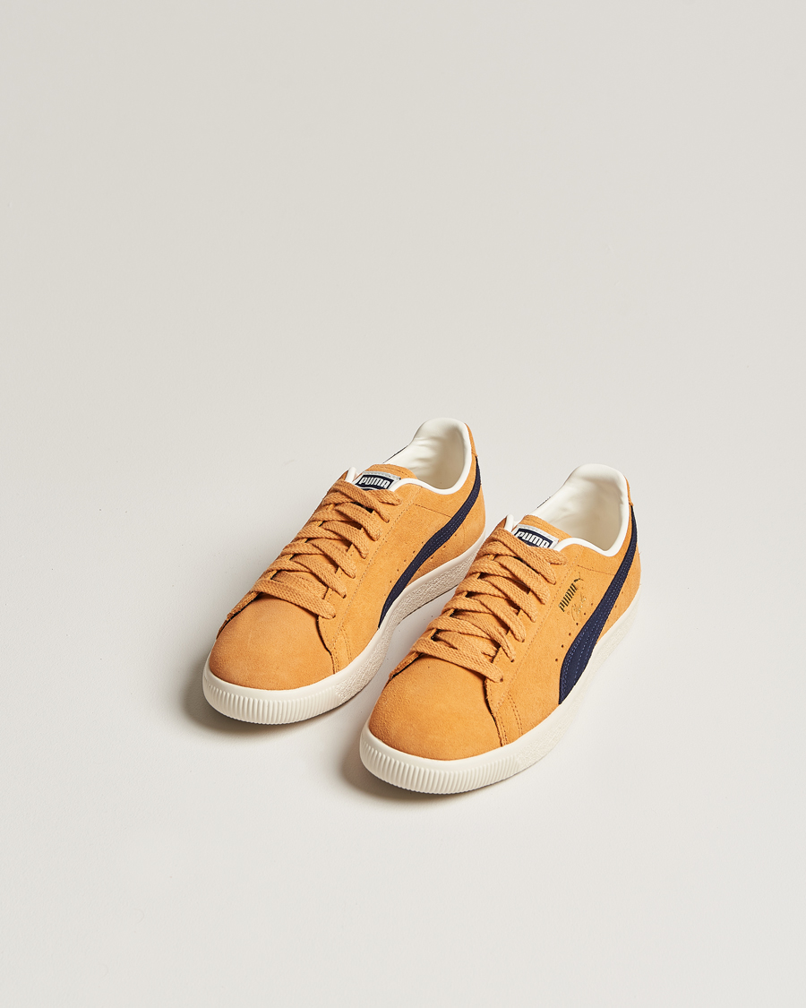 Herren | Puma Clyde OG Suede Sneaker Clementine/Navy | Puma | Clyde OG Suede Sneaker Clementine/Navy