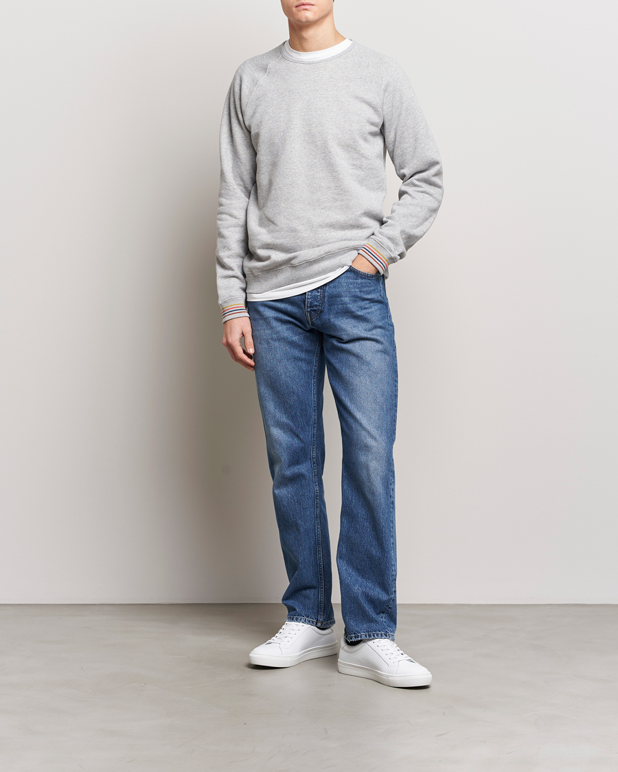 Herren | Pullover | Paul Smith | Artist Rib Crew Neck Sweatshirt Grey Melange