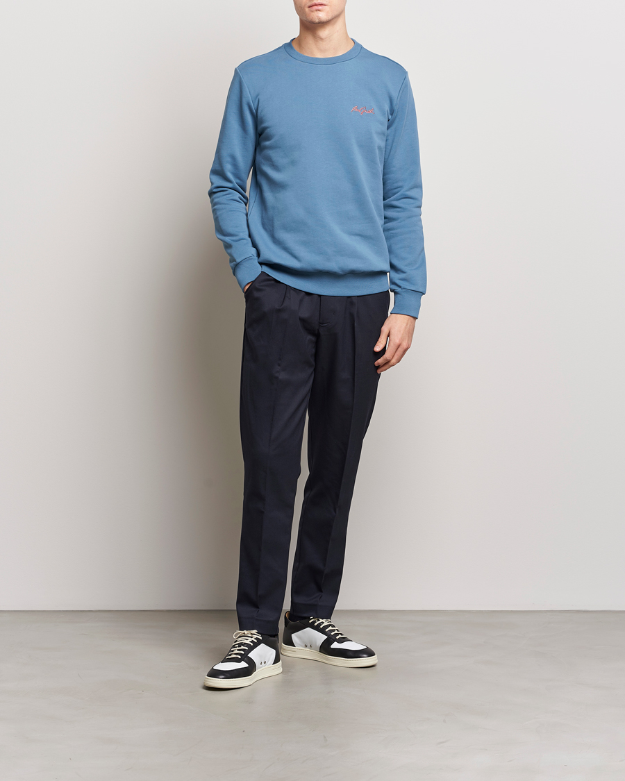 Herren | Pullover | Paul Smith | Embroidery Crew Neck Sweatshirt Light Blue