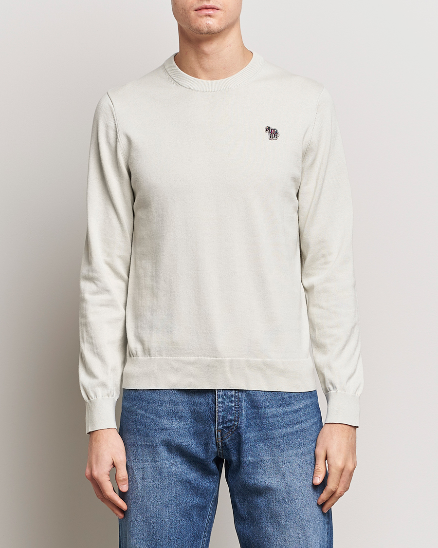 Herren | Paul Smith | PS Paul Smith | Zebra Cotton Knitted Sweater Washed Grey