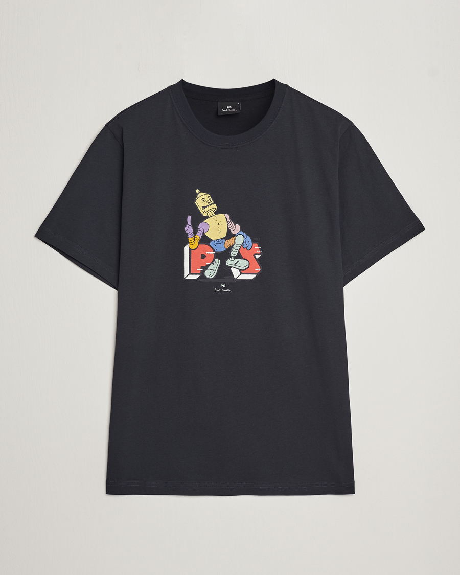 Herren | T-Shirts | PS Paul Smith | Robot Crew Neck T-Shirt Navy