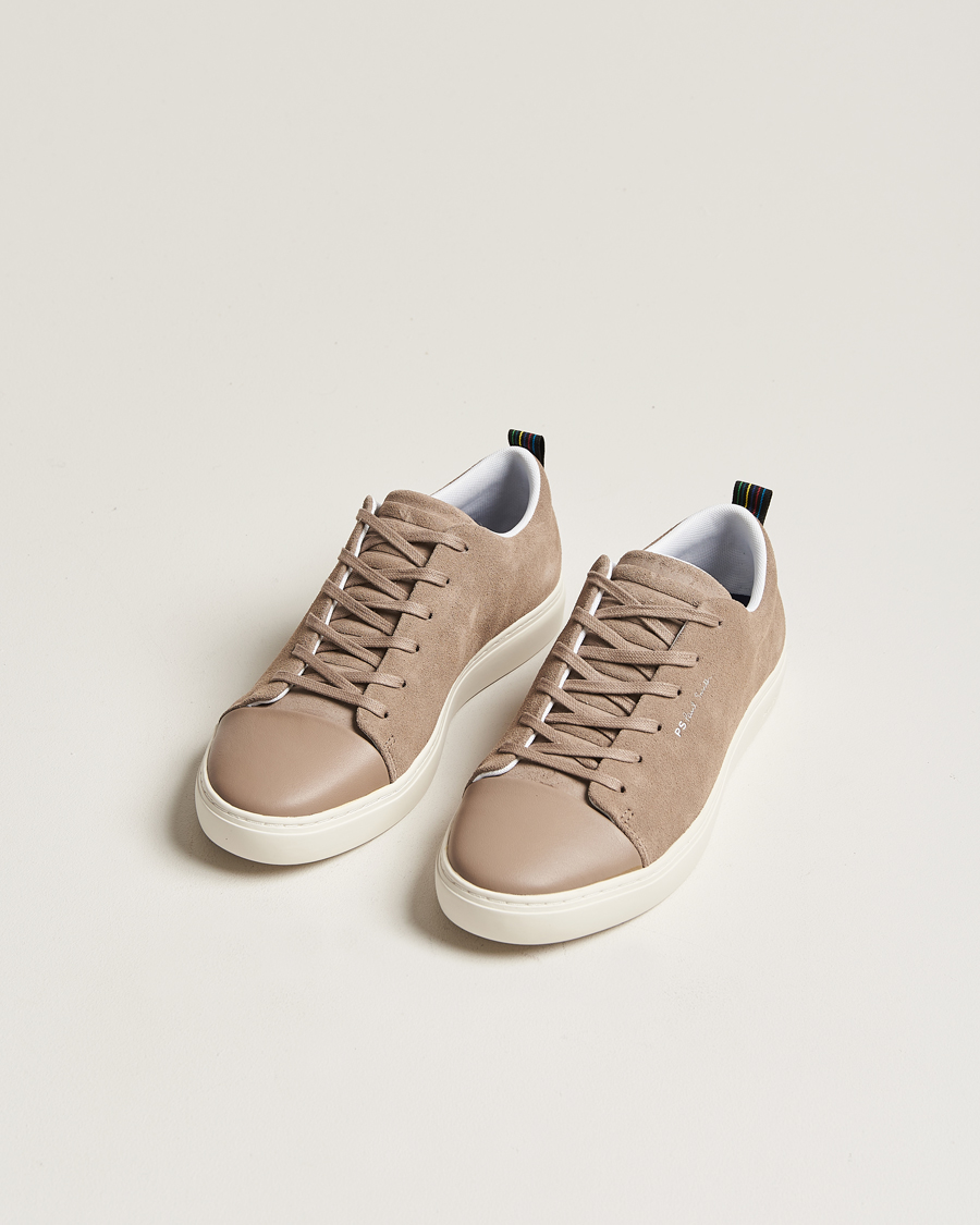 Herren | PS Paul Smith Lee Cap Toe Suede Sneaker Taupe | PS Paul Smith | Lee Cap Toe Suede Sneaker Taupe
