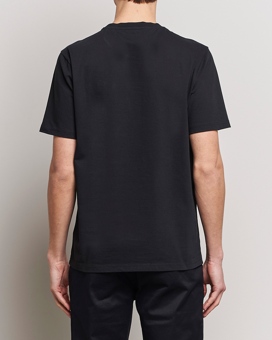 Herren | T-Shirts | KnowledgeCotton Apparel | Loke Badge T-Shirt Jet Black