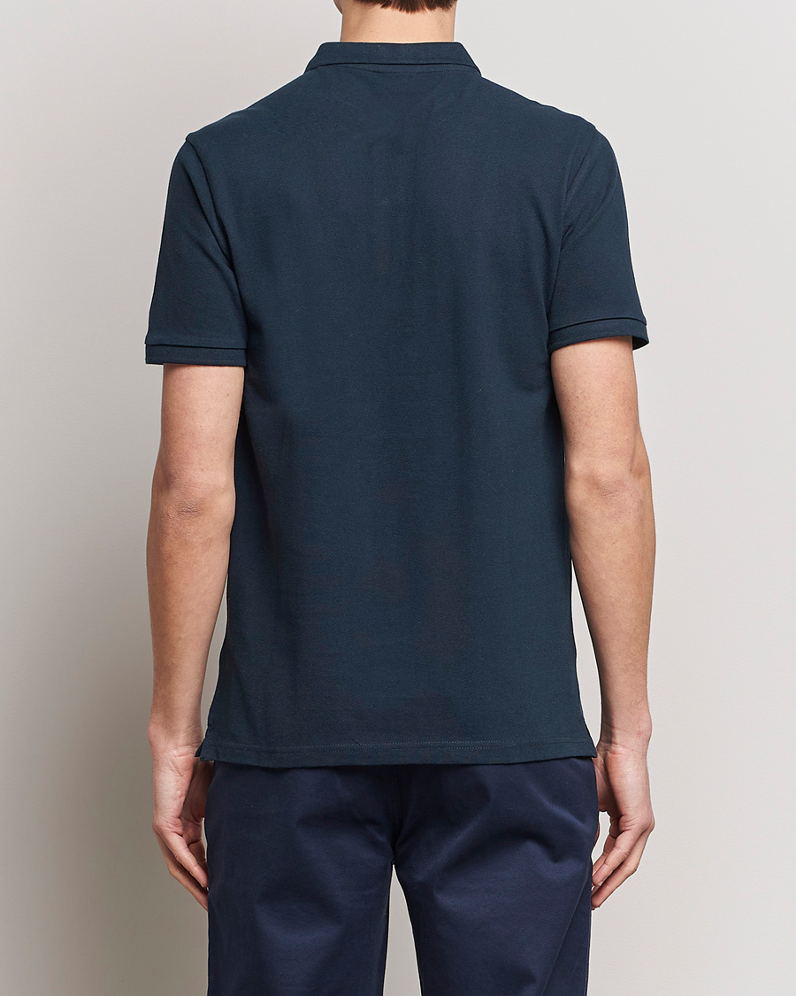 Herren | Poloshirts | KnowledgeCotton Apparel | Toke Badge Polo Total Eclipse