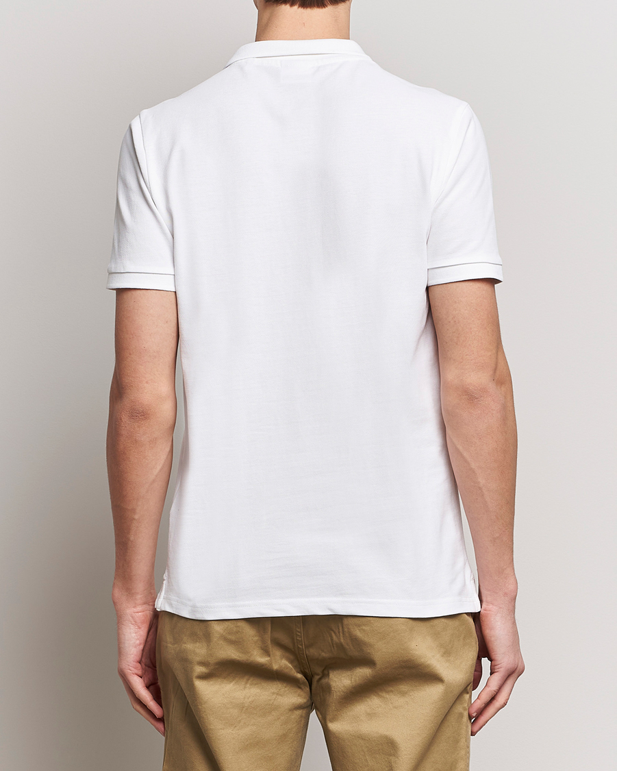 Herren | Poloshirts | KnowledgeCotton Apparel | Toke Badge Polo Bright White