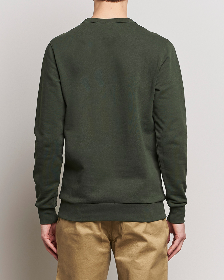 Herren | Pullover | KnowledgeCotton Apparel | Erik Badge Sweatshirt Forest Night