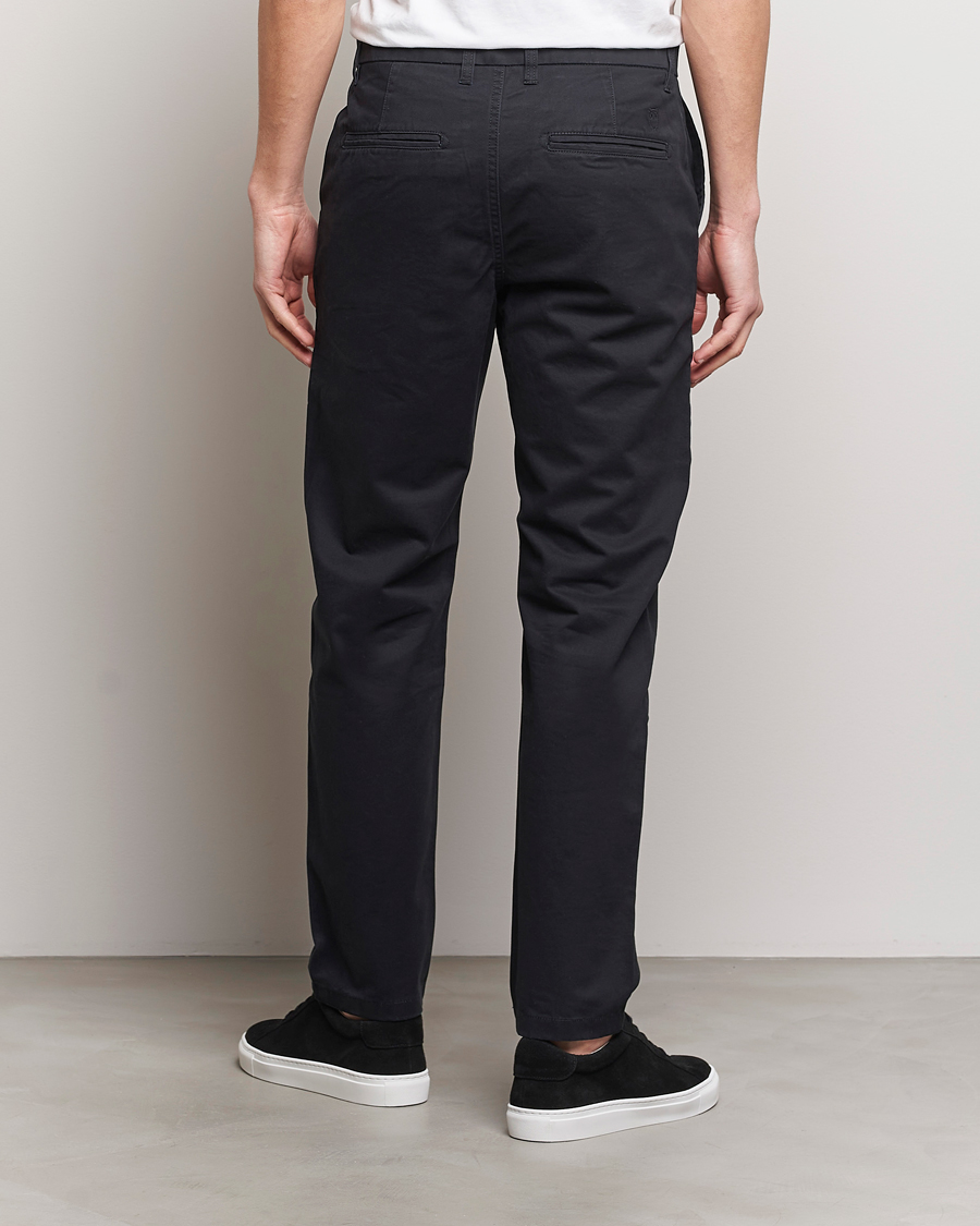 Herren | Hosen | KnowledgeCotton Apparel | Chuck Regular Cotton Twill Chino Jet Black