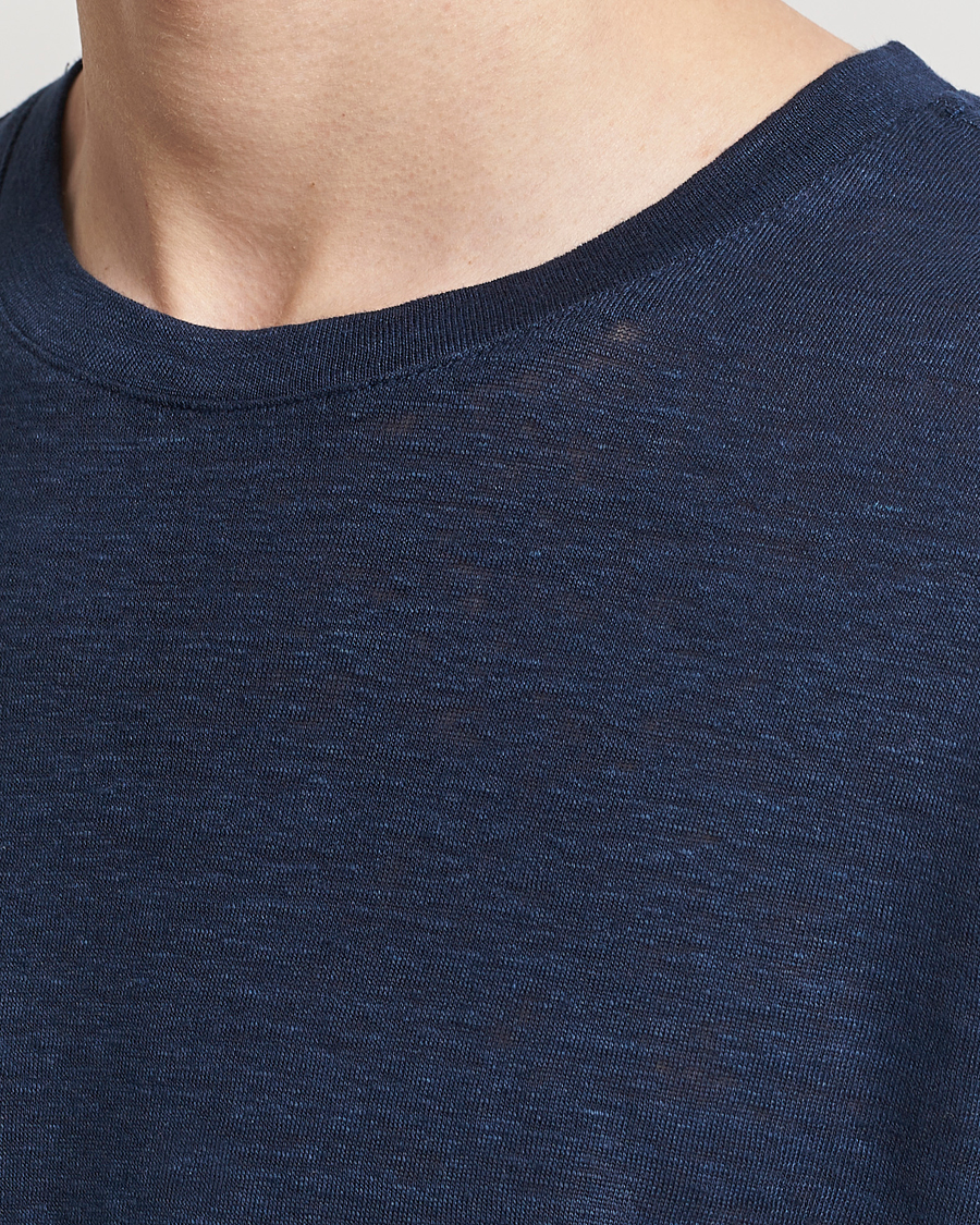 Herren | T-Shirts | KnowledgeCotton Apparel | Organic Linen T-Shirt Total Eclipse