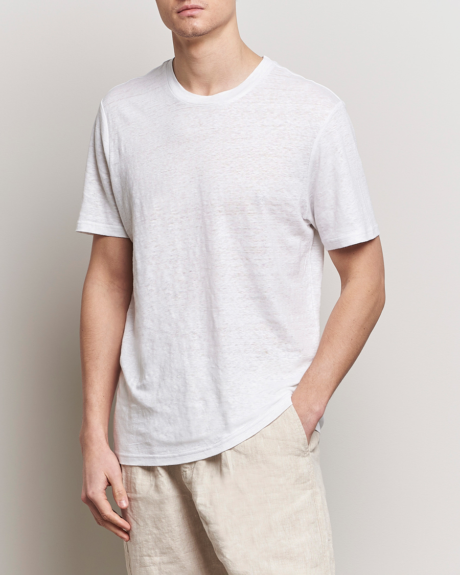 Herren | Kleidung | KnowledgeCotton Apparel | Organic Linen T-Shirt Bright White