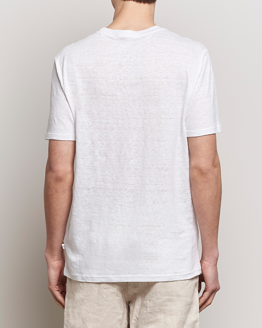Herren | T-Shirts | KnowledgeCotton Apparel | Organic Linen T-Shirt Bright White