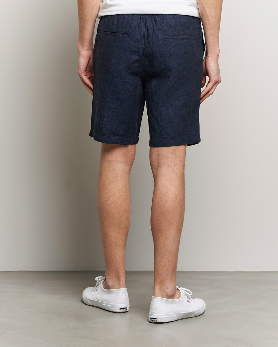 Herren | Shorts | KnowledgeCotton Apparel | Loose Linen Shorts Total Eclipse