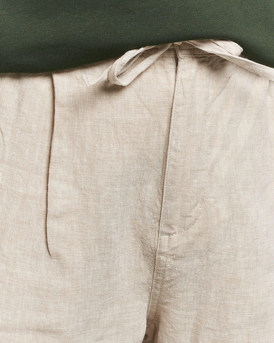 Herren | Hosen | KnowledgeCotton Apparel | Loose Linen Pants Light Feather Grey