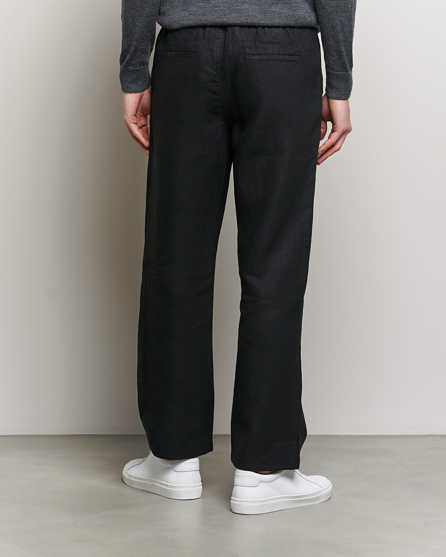 Herren | Hosen | KnowledgeCotton Apparel | Loose Linen Pants Black
