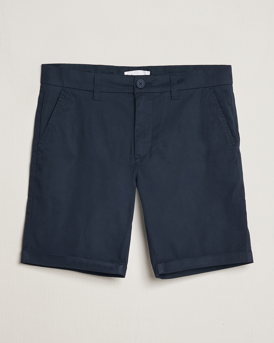 Herren | Shorts | KnowledgeCotton Apparel | Regular Chino Poplin Shorts Total Eclipse