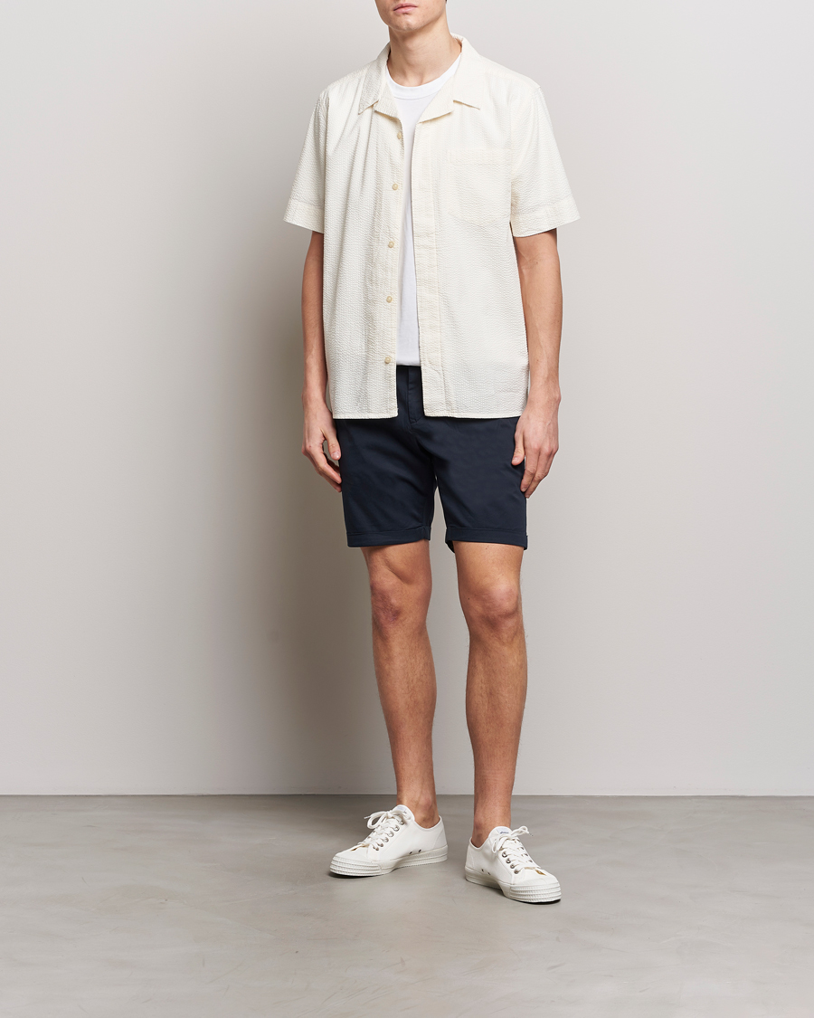 Herren | Shorts | KnowledgeCotton Apparel | Regular Chino Poplin Shorts Total Eclipse