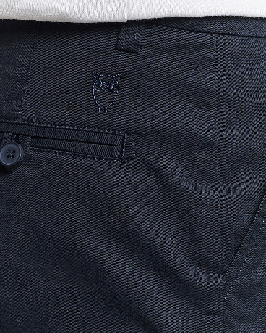 Herren | Shorts | KnowledgeCotton Apparel | Regular Chino Poplin Shorts Total Eclipse