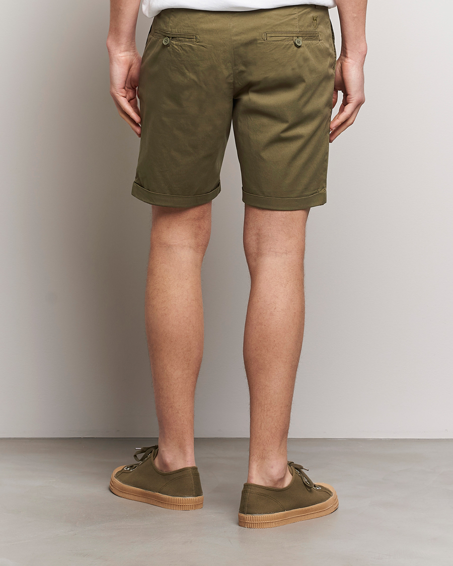 Herren | Shorts | KnowledgeCotton Apparel | Regular Chino Poplin Shorts Burned Olive