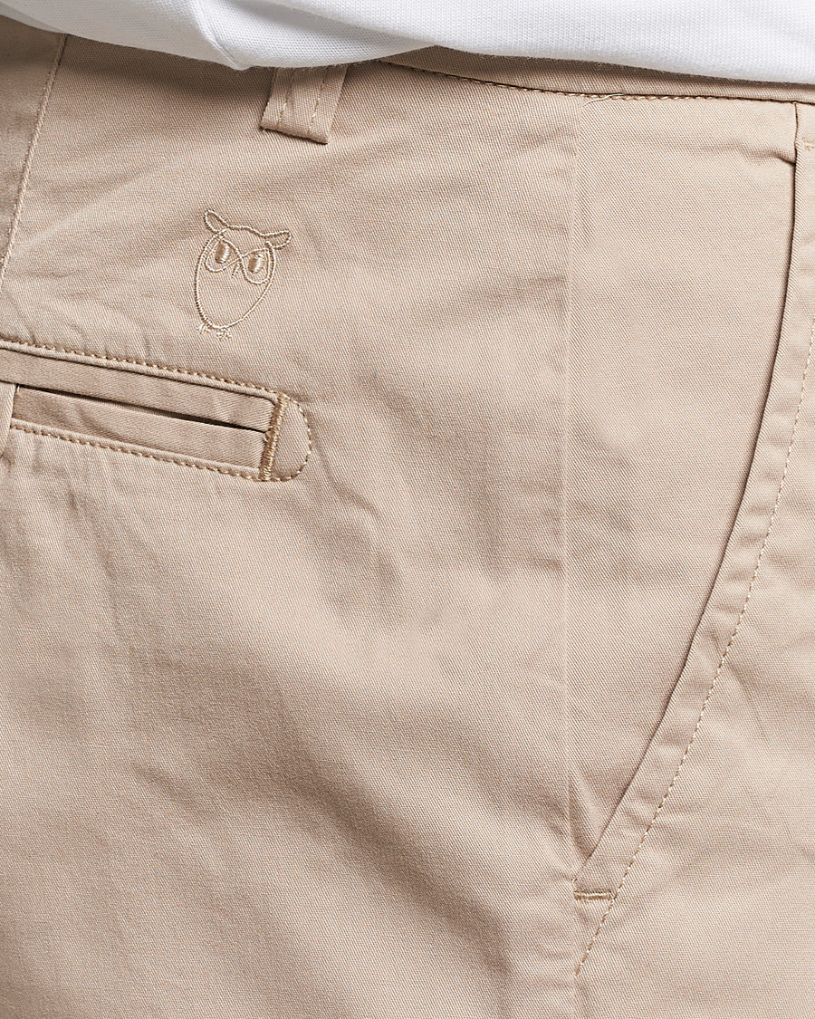 Herren | Shorts | KnowledgeCotton Apparel | Regular Chino Poplin Shorts Light Feather Grey