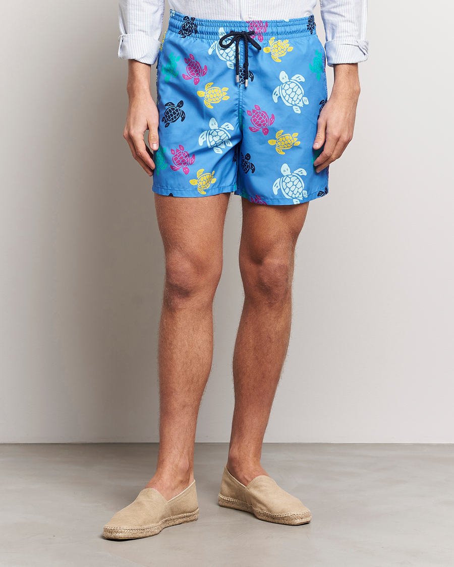 Herren | Badehosen | Vilebrequin | Moorea Tortues Swim Shorts Blue
